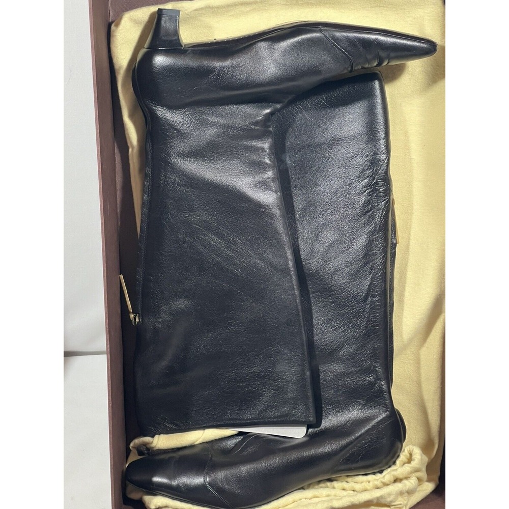 Louis‎ Vuitton Boots Womens 7.5 Black Leather Designer Luxury Ankle Boots
